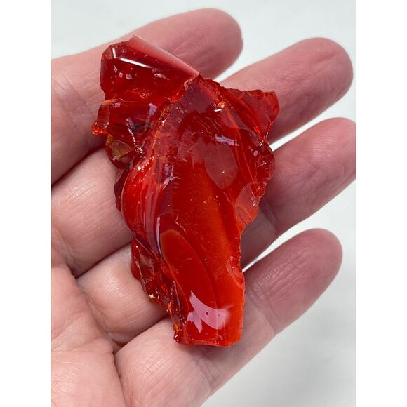 Ruby Red Cranberry and‎ Amberina Multicolor Slag Glass Cullet #SM2371 - Picture 4 of 6